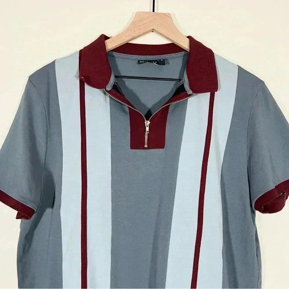 Mens ASOS Half Zip Grandpa Shirt - Picture 4 of 6